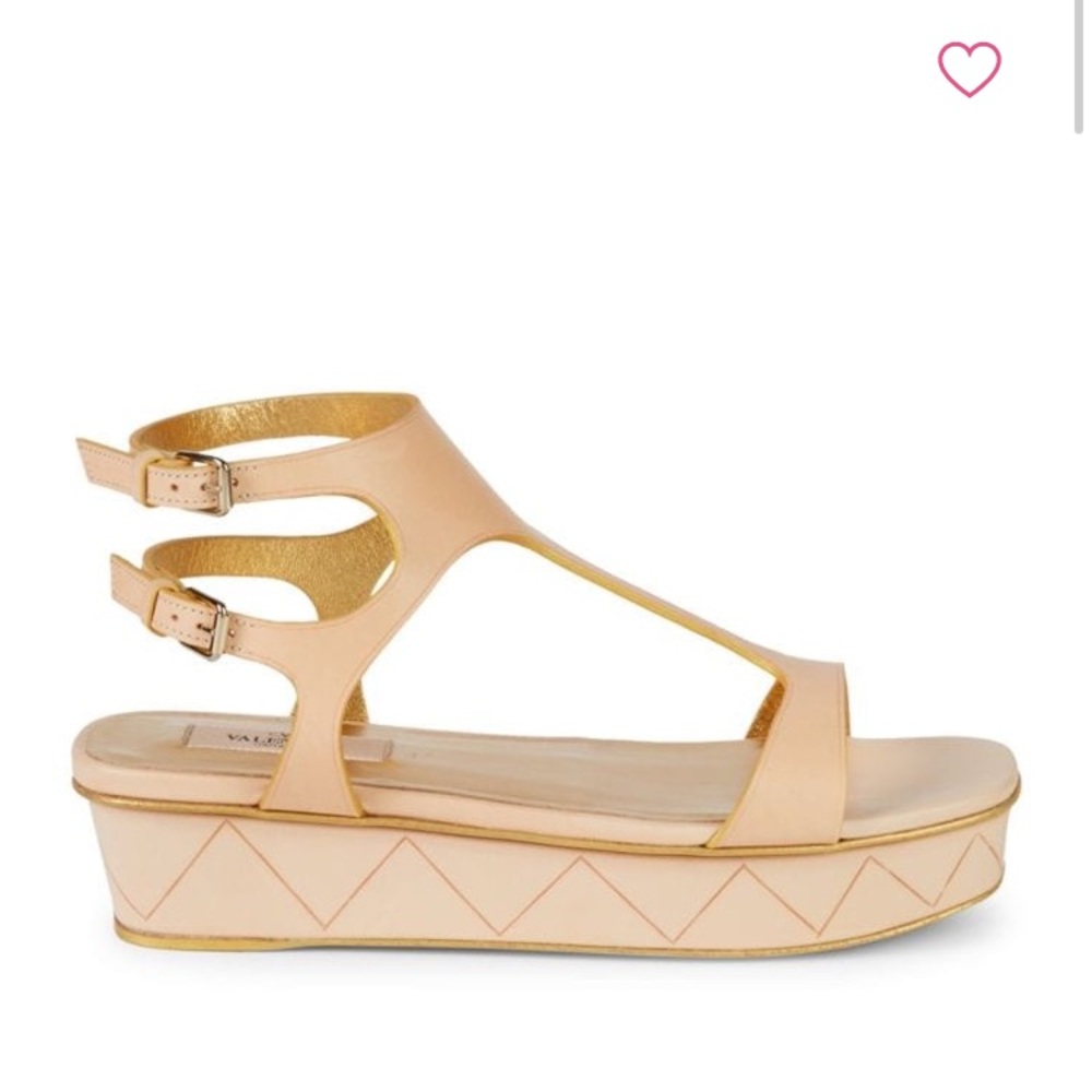 valentino leather platform sandals